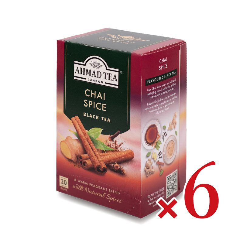 富永貿易AHMADアーマッドティーチャイスパイスティーバッグ20P×6個セット