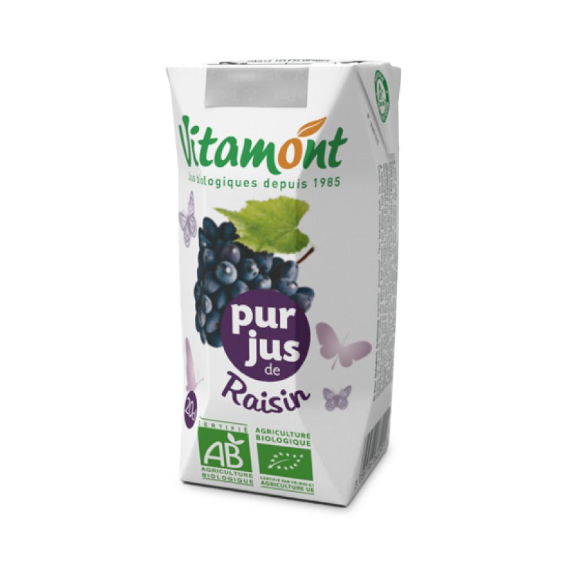 VITAMONT 有機グレープジュース 200ml×24個セット ケース販売 有機JAS ヴィタモン ヴィタモント