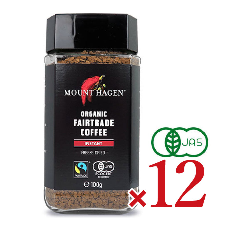 マウントハーゲン オーガニック フェアトレード インスタントコーヒー 100g × 6個 ケース販売 有機JAS