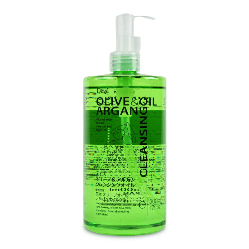 【マラソン限定!最大2160円OFFクーポン配布中!】【ミライスタイル】熊野油脂ディブオリーブ&アルガンクレンジングオイル500ml