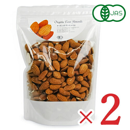《送料無料》ナチュラルキッチンオーガニックアーモンド(生)800g(400g×2袋)有機JAS無油無塩