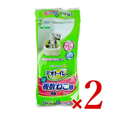 ユニ・チャームデオトイレ複数ねこ用消臭・抗菌シート16枚入
