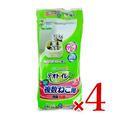 ユニ・チャームデオトイレ複数ねこ用消臭・抗菌シート16枚入