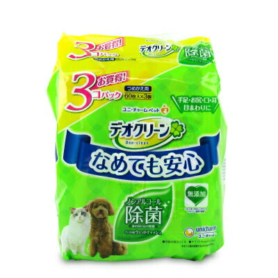 【大感謝祭限定!最大2,000円OFFクーポン配布中!】ユニ・チャームデオクリーンノンアルコール除菌ウェットティッシュ詰替60g