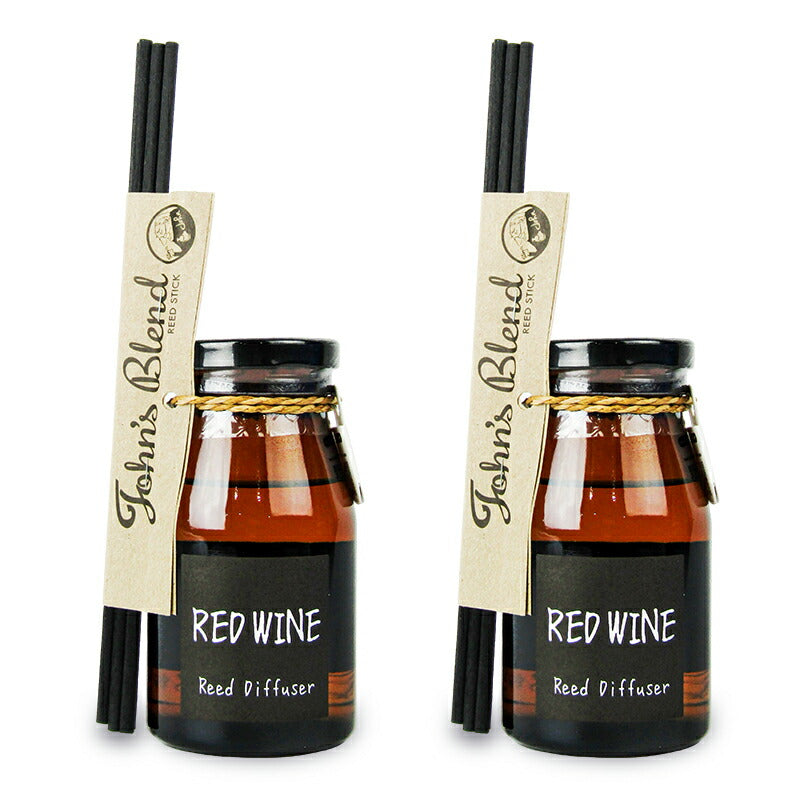 【マラソン限定!最大2000円OFFクーポン配布中!】《送料無料》ノルコーポレーションJohn'sBlendリードディフューザーレッドワイン140ml×2個
