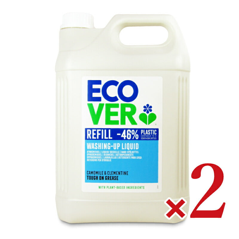 【マラソン限定!最大2000円OFFクーポン配布中!】《送料無料》エコベール食器用洗剤カモミール大容量5000ml×2本