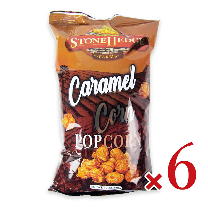 【マラソン限定!最大2000円OFFクーポン配布中!】ストーンヘッジファームキャラメルポップコーンバッグ340g×6袋