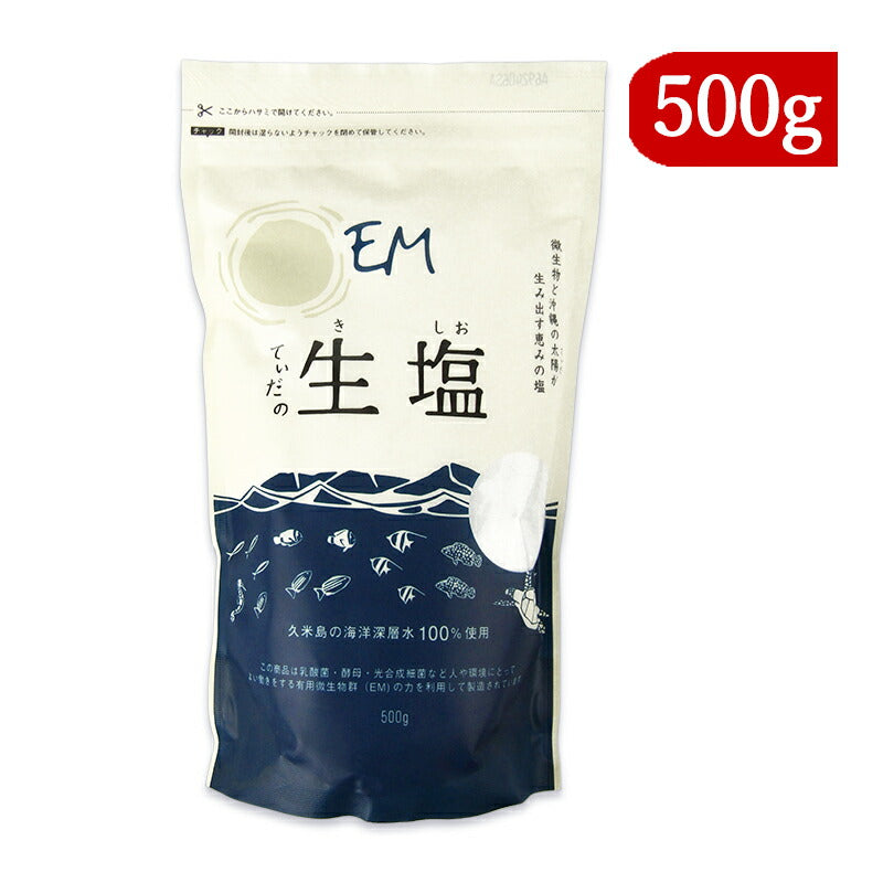 【大感謝祭限定!最大2000円OFFクーポン配布中!】《送料無料》EM生活EMてぃだの生塩きしお500gチャック付