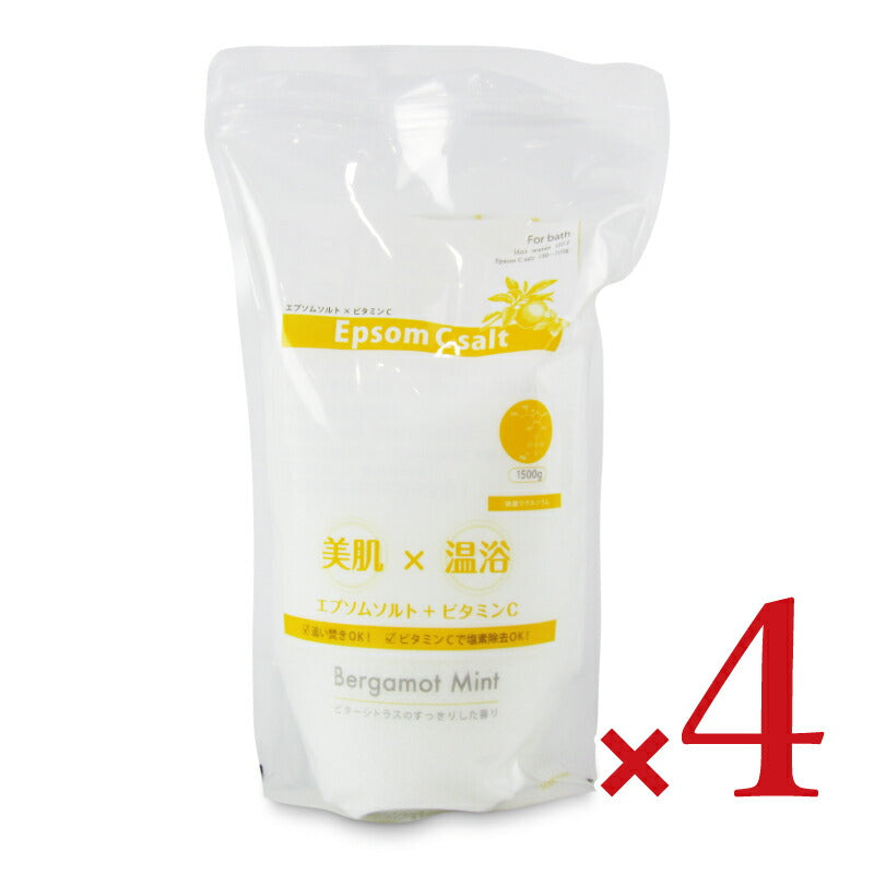 《送料無料》しむらエプソムCソルトベルガモットミントお徳用1500g×4個