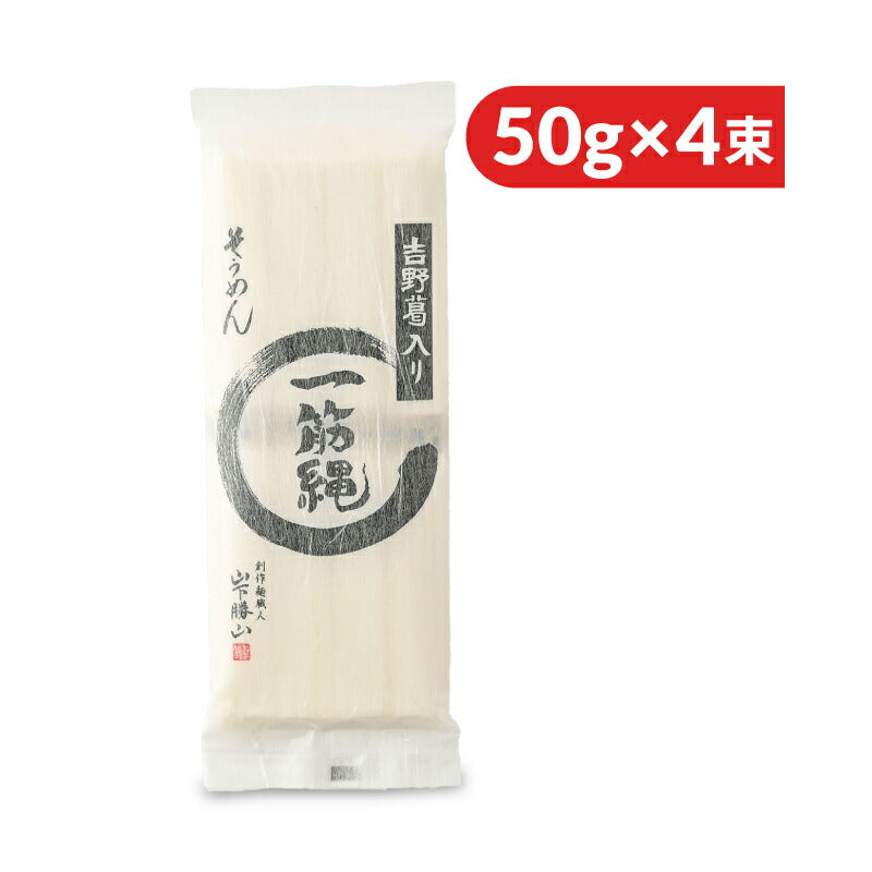 三輪山勝製麺 一筋縄 麦縄そうめん ノンオイル 250g (50g×5束) 約3人前