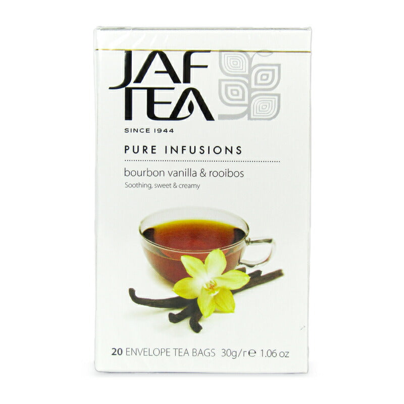【食フェス期間限定クーポン配布中!!】JAFTEAバーボンバニラ&ルイボス紅茶ティーバッグ30g(1.5g×20袋入り)ノンカフェインセイロンファミリー