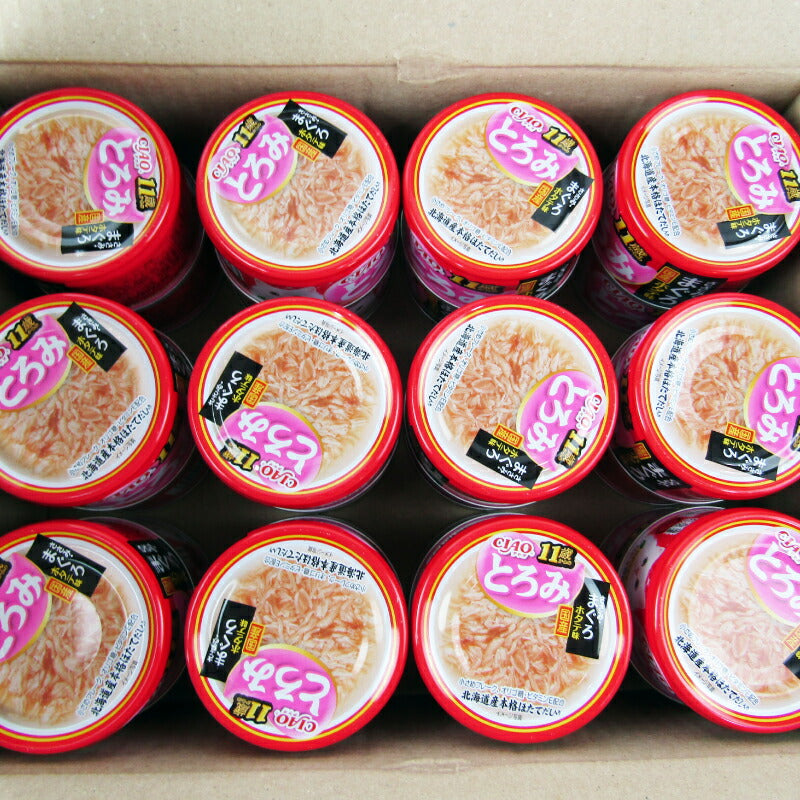 【月初め34時間限定!最大2000円OFFクーポン配布中!】《送料無料》いなばCIAOとろみ11歳からのささみ・まぐろホタテ味80g×24個×2箱ケース販売