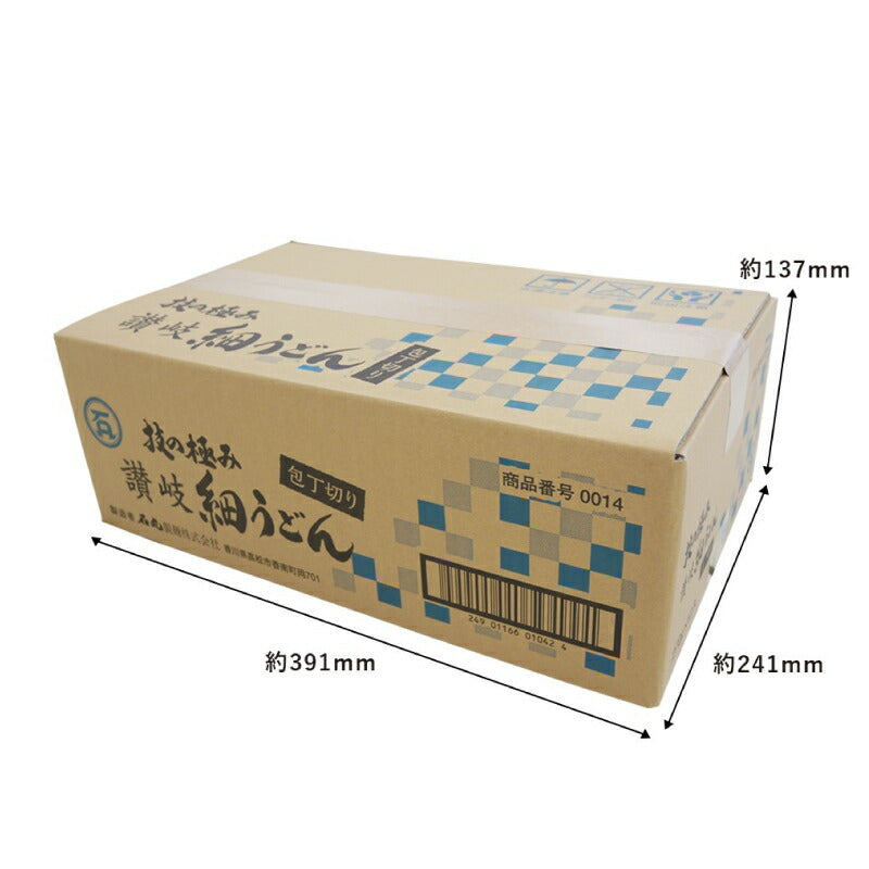 石丸製麺技の極み讃岐細うどん包丁切り270g×12個ケース販売
