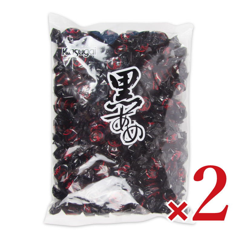 春日井製菓黒あめ1kg×2袋