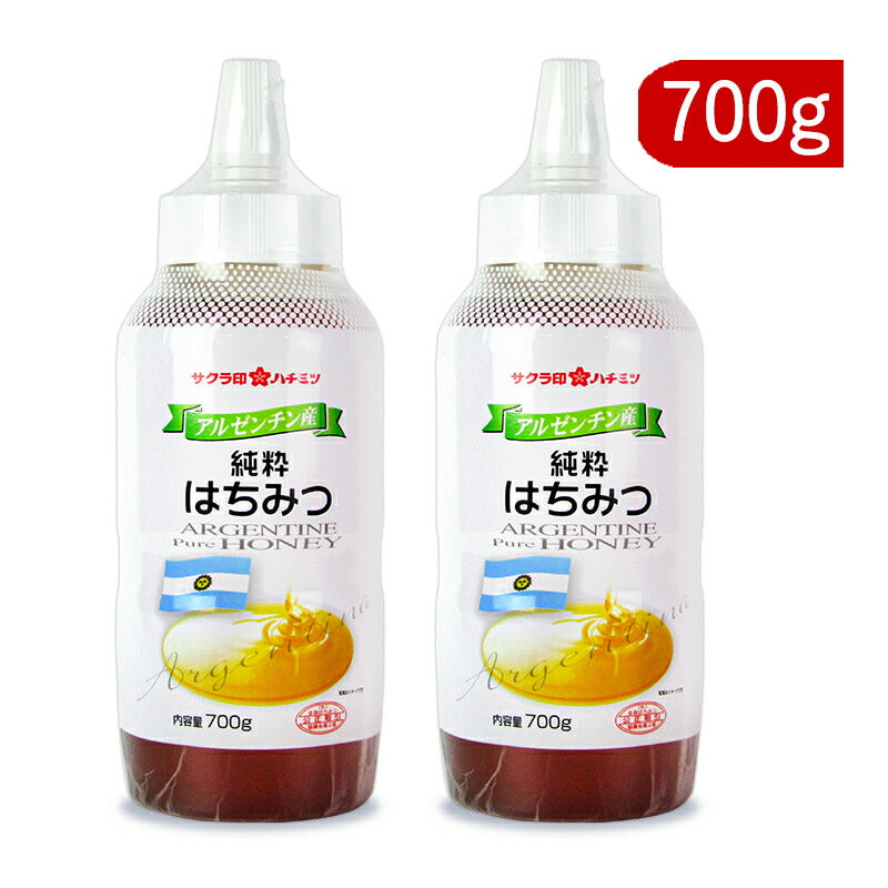【10/20(金)24時間限定まとめ買い最大10%OFF】《送料無料》加藤美蜂園本舗アルゼンチン産純粋はちみつ700g×2本