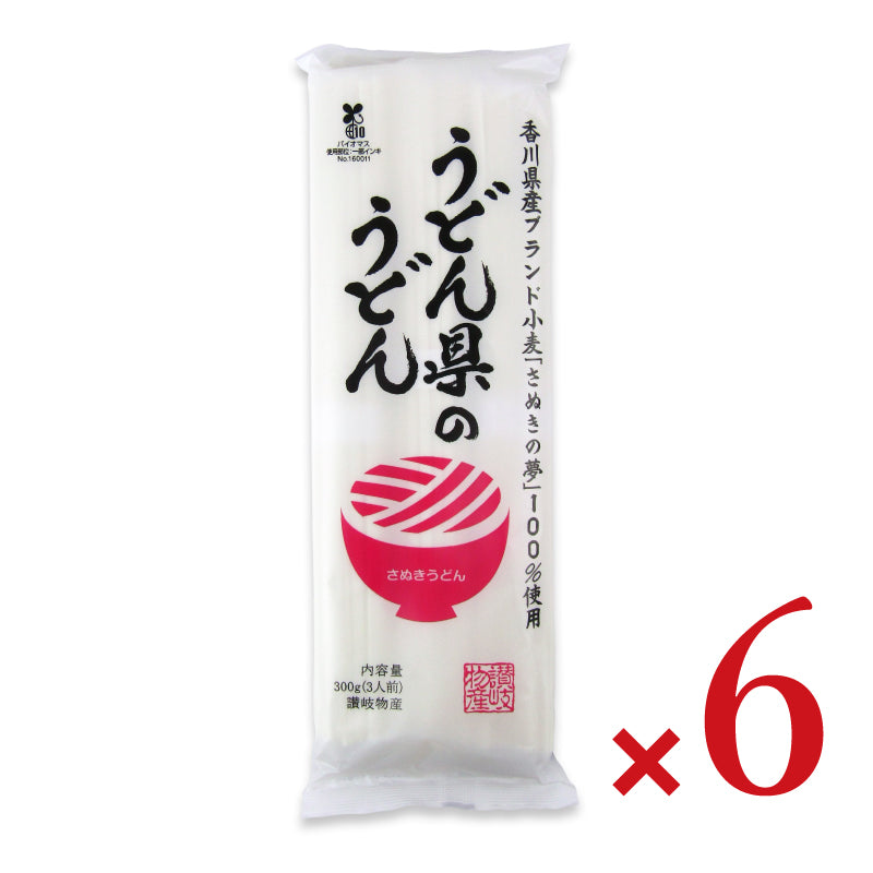 【マラソン限定!最大2160円OFFクーポンプレゼント!】讃岐物産うどん県のうどん300g×6袋