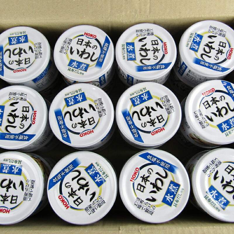 【月初34時間限定!最大2200円OFFクーポン配布中!】《送料無料》宝幸日本のいわし水煮食塩不使用昆布だし使用140g×24個ケース販売