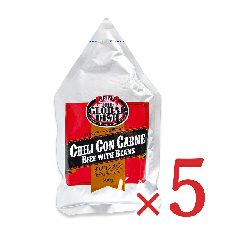 【最大2000円OFFクーポン配布中!楽天スーパーSALE】ハインツチリコンカンビーフウィズビーンズ300g×5個