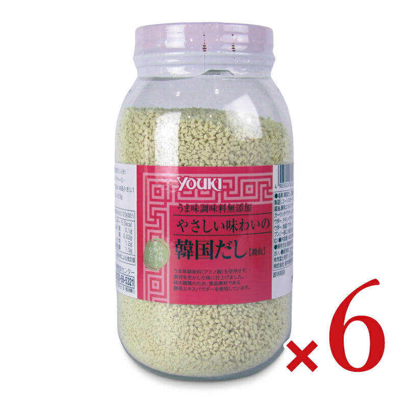 【マラソン限定!最大2200円OFFクーポン配布中!】《送料無料》ユウキ食品やさしい味わいの韓国だし400g×6個