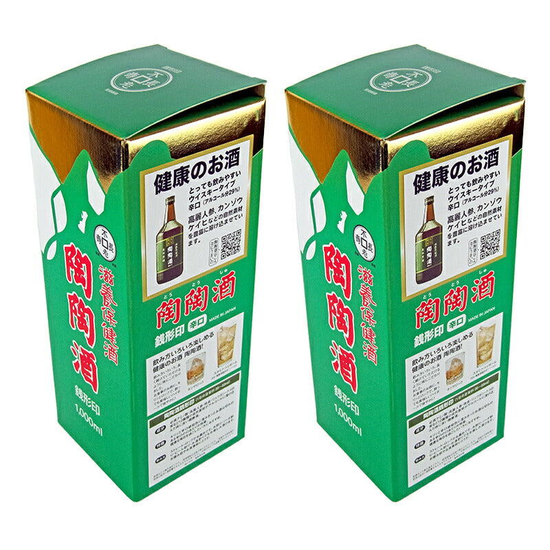 《送料無料》陶陶酒本舗陶陶酒銭形印辛口1L×2箱健康酒