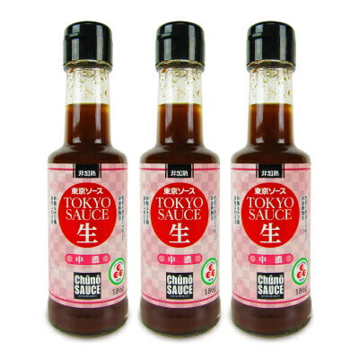 【最大2,000円OFFクーポン配布中!楽天スーパーSALE!】《送料無料》水牛食品東京ソース生中濃186g×3本