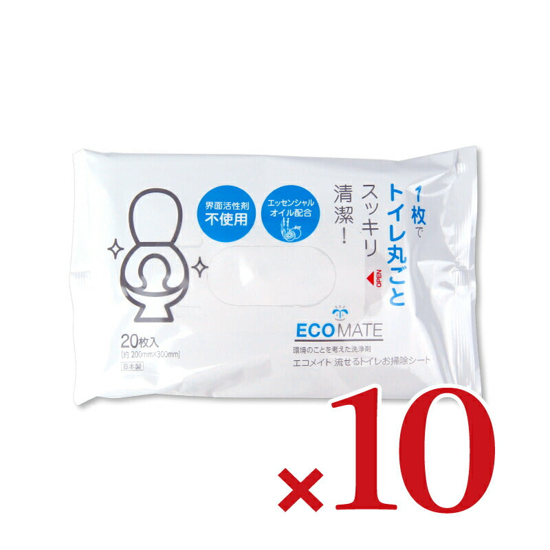 【マラソン限定!最大2000円OFFクーポン配布中!】G-placeエコメイト流せるトイレお掃除シート20枚入