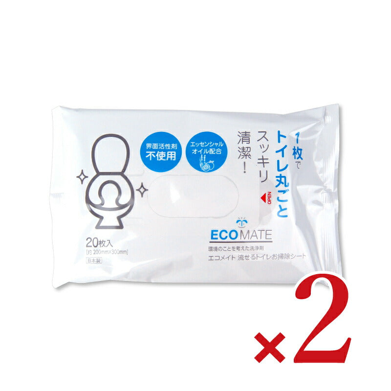 【マラソン限定!最大2000円OFFクーポン配布中!】G-placeエコメイト流せるトイレお掃除シート20枚入