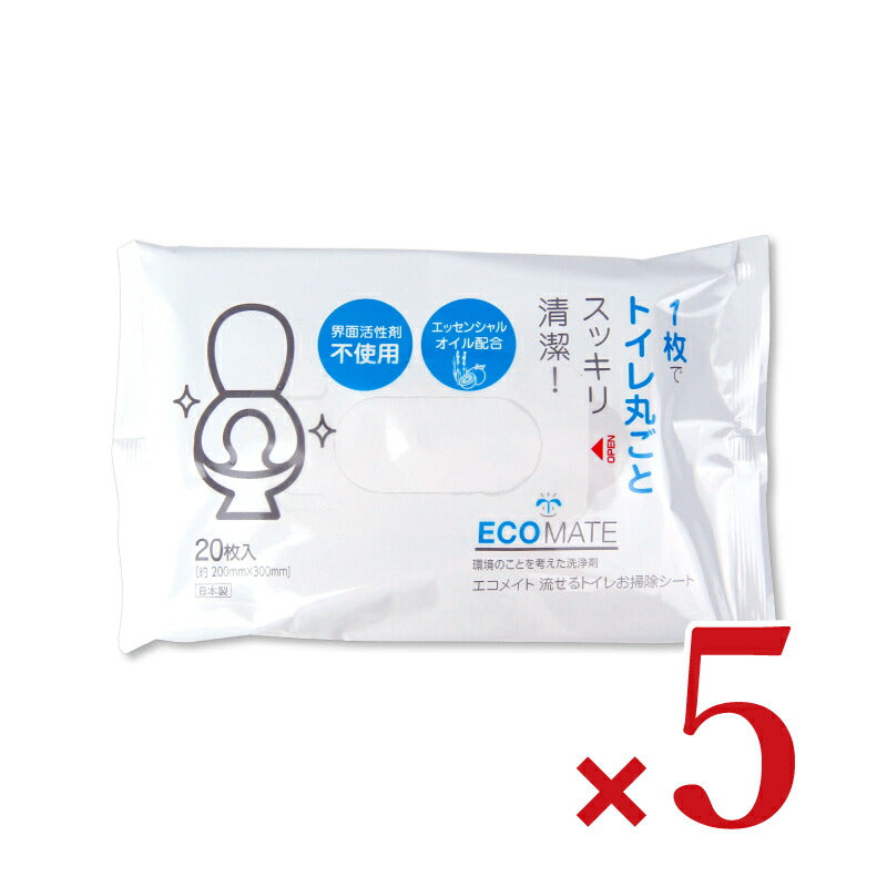 【マラソン限定!最大2000円OFFクーポン配布中!】G-placeエコメイト流せるトイレお掃除シート20枚入