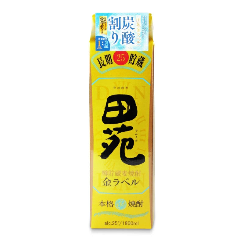田苑酒造 田苑 金ラベル 25度 パック 麦焼酎 1800ml – にっぽん 田苑酒造 田苑 金ラベル 25度 パック 麦焼酎 1800ml – にっぽん