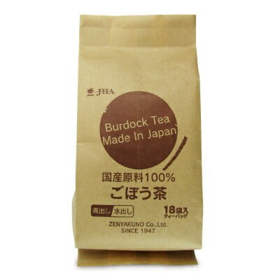 ゼンヤクノー 国産原料100%ごぼう茶 2g×18袋 ティーバッグ – にっぽん