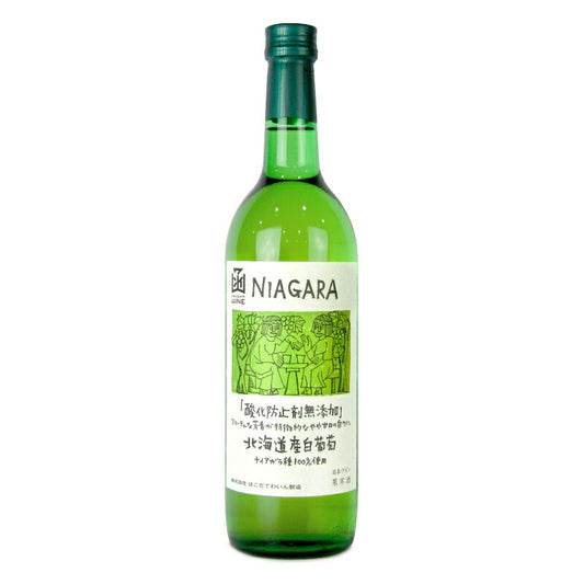 はこだてわいん酸化防止剤無添加ナイアガラ720ml白ワイン