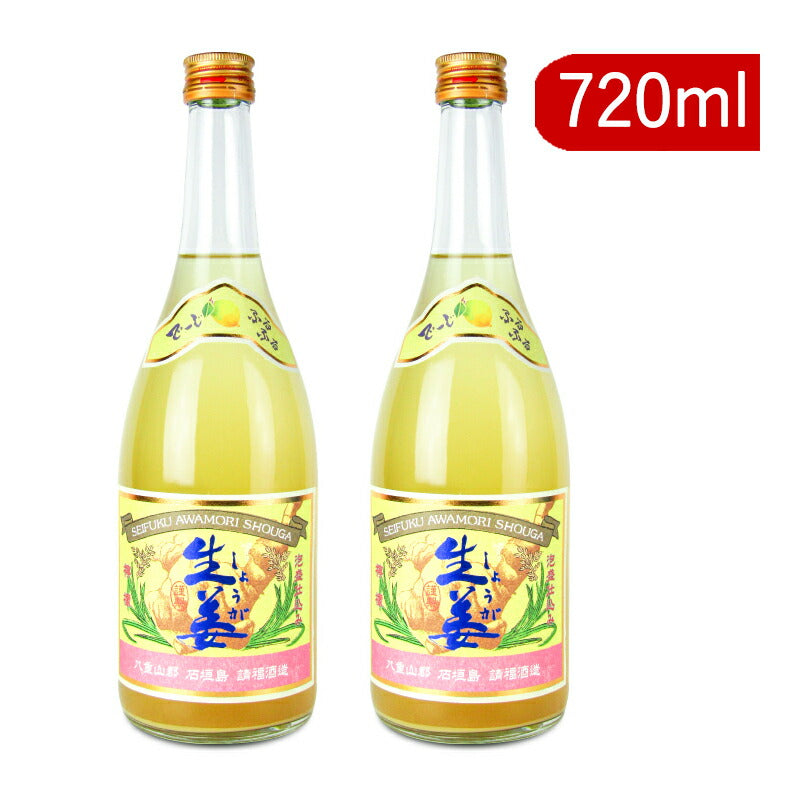 【マラソン限定!最大2000円OFFクーポン配布中!】《送料無料》請福酒造生姜レモンリキュール720ml×2本