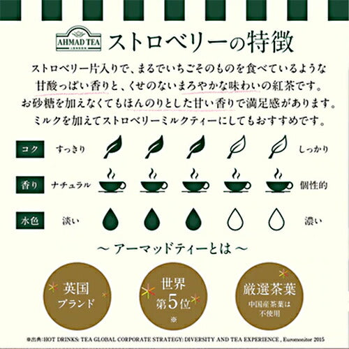 アーマッドティー ティーバッグ ストロベリー (2g×20袋) × 6個 富永貿易 ケース販売