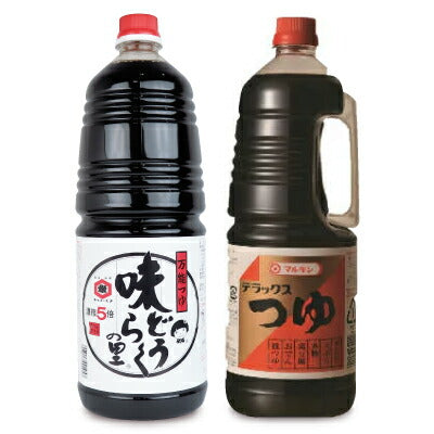 東北醤油キッコーヒメ味どうらくの里1.8L&盛田マルキンデラックスつゆ1.8L味比べセット《あす楽》