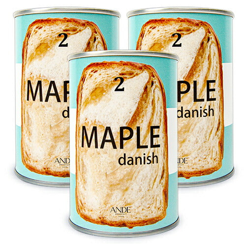 アンデデニッシュ缶メープル×3個デニッシュパンの缶詰