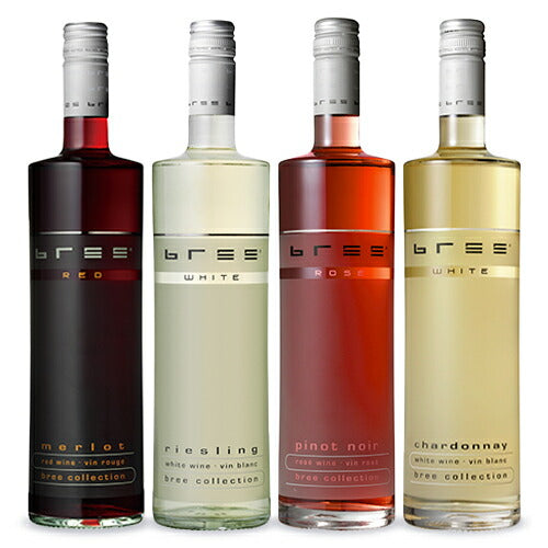 【マラソン限定!最大2,000円OFFクーポン配布中】《送料無料》ブリーレッドメルロー赤フランス+リースリング白+ロゼピノノワール+ホワイトシャルドネ白フランス750ml各1本