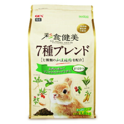 GEXジェックス彩食健美7種ブレンド7種の和漢植物配合大容量子うさぎ~5歳まで1.8kg