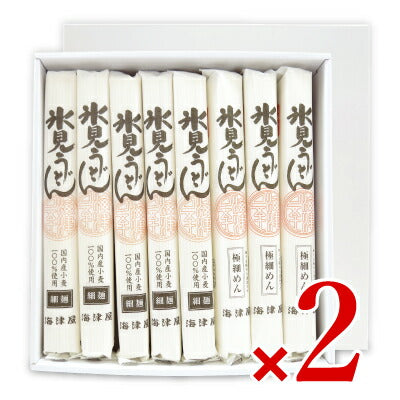 海津屋氷見うどんセット(細麺(国内産小麦100%使用)4本極細めん2本)