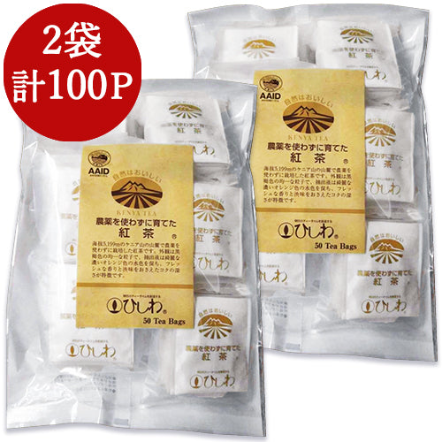 菱和園 ひしわ 農薬を使わず育てた紅茶ティーバッグ 110g(2.2g×50袋)