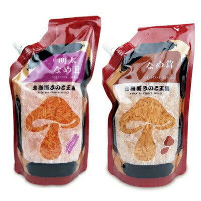 北海道名販北海道きのこ王国なめ茸&明太なめ茸各400gセット《あす楽》