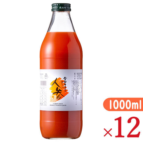 いち粒 雪国生まれのおいしい人参ジュース 1000ml × 6本 ケース販売