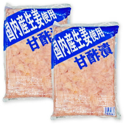 国産生姜使用甘酢しょうが平切1kg(1000g)×2袋【にっぽん津々浦々】