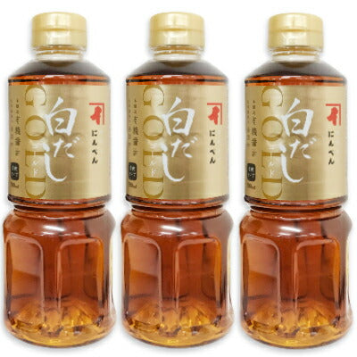 にんべん白だしゴールド500ml×3本(希釈タイプ)【にっぽん津々浦々】