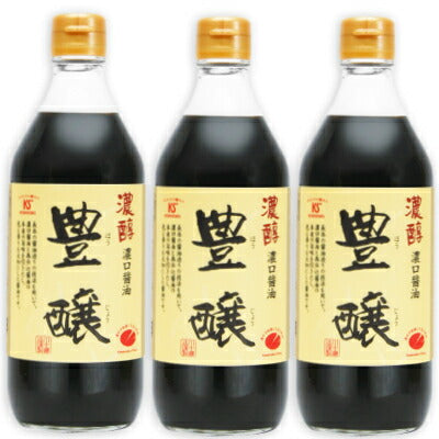 川中醤油濃口醤油豊醸500ml×3本【にっぽん津々浦々】