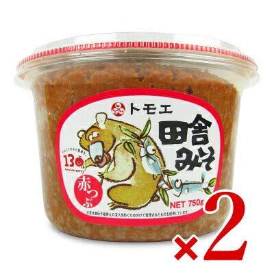 福山醸造トモエ田舎みそ赤つぶ750gカップ