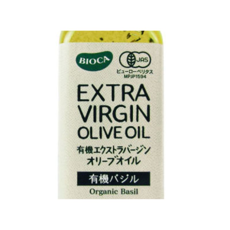 【マラソン期間限定!!最大2000円OFFクーポン配布中!!】ビオカ有機エクストラバージンオリーブオイルバジル105g有機JAS
