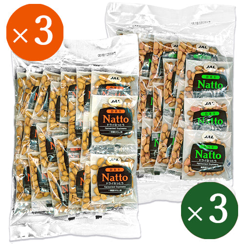 《送料無料》JALドライなっとう一味唐がらし味10g×20包(200g)+梅風味10g×20包(200g)各3袋