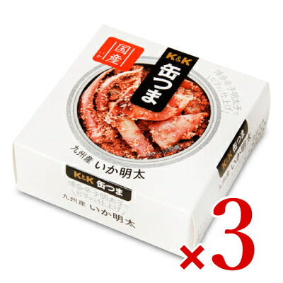 K&K缶つま九州産いか明太40g×3個