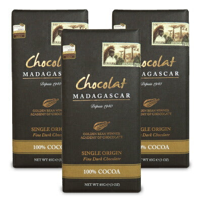 《メール便選択可》アフリカンスクエアーショコラマダガスカルダークチョコレート100%85g《あす楽》