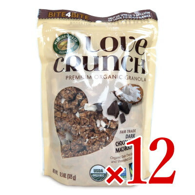 《送料無料》ネイチャーズパースラブクランチオーガニックグラノーラダークチョコレートマカロン325g×6個有機JASケース販売《あす楽》